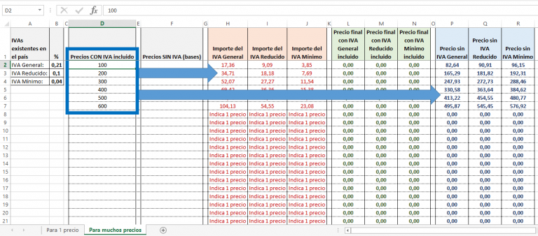 Calculadora De Iva En Excel Plantilla Descargable Buscarv